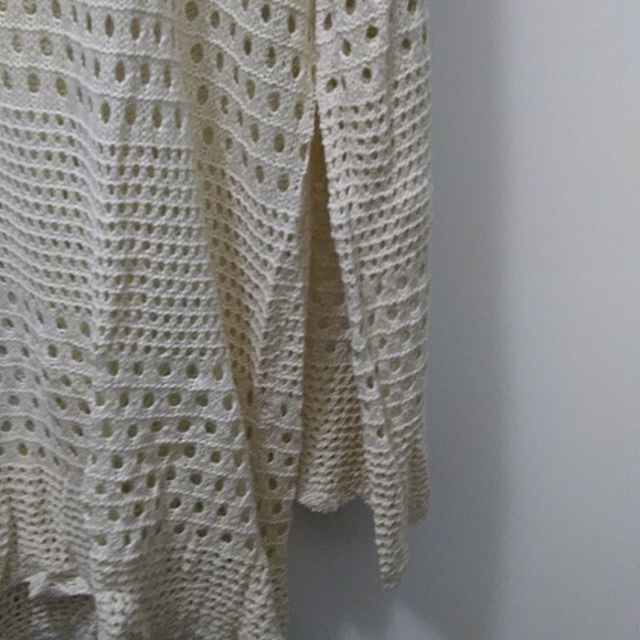 NWT crochet sweater off the shoulder hollow out pull over - Picture 6 of 7